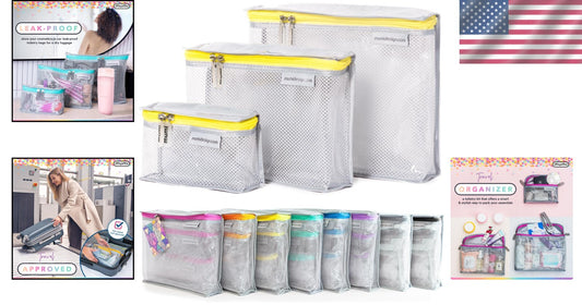 Compact and Durable Travel Toiletry Set – 3 Water-Resistant Bags for Essentials