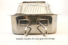 Load image into Gallery viewer, Multi-Functional Stovetop Smoker - 14.5" Stainless Steel for Flavor Lovers