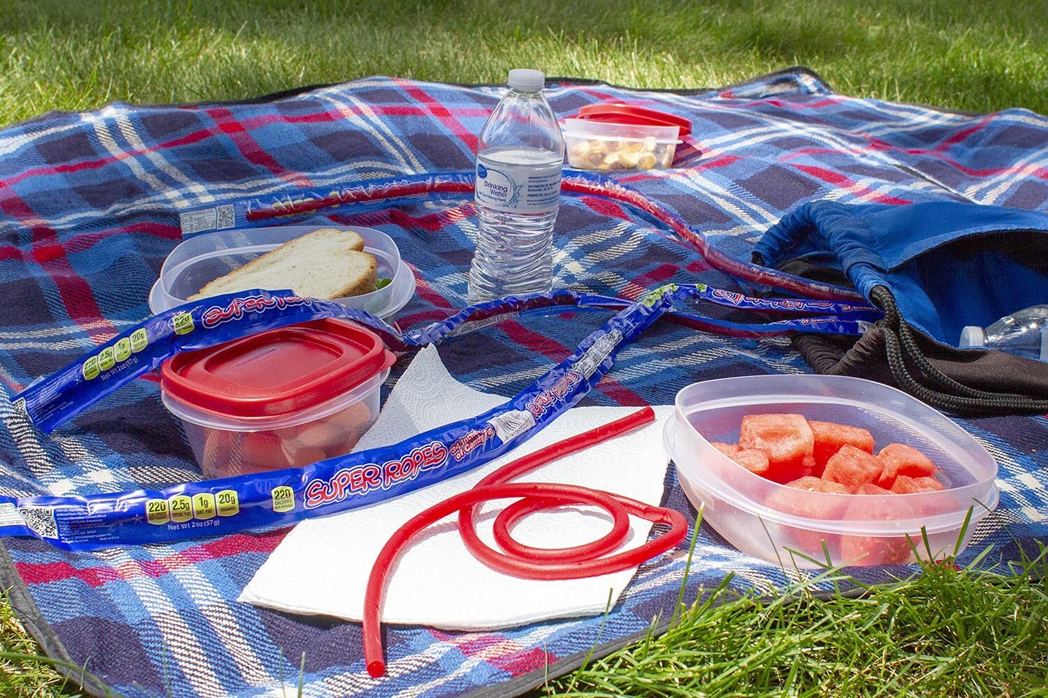 Classic Red Licorice Super Ropes, 34" Individually Wrapped Candy - 60 Pack