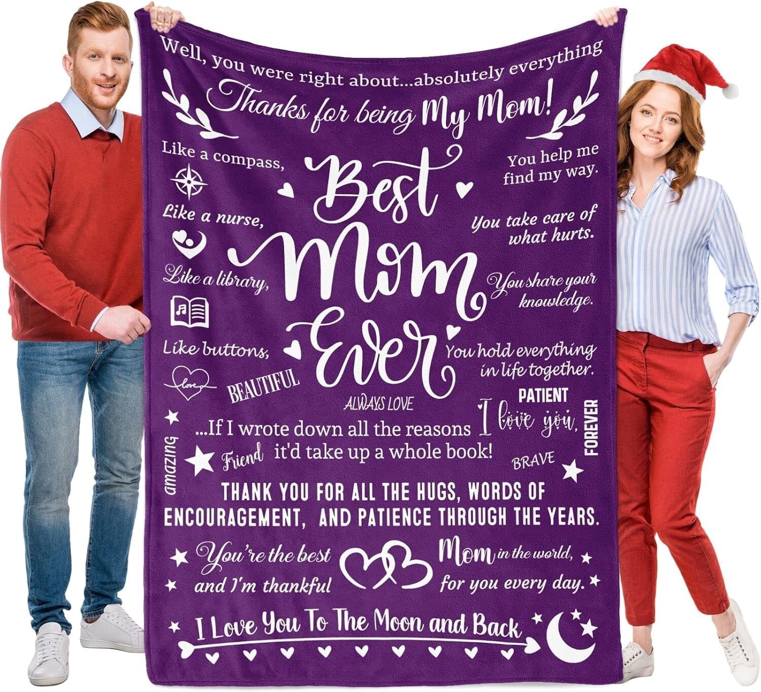 Vibrant Polyester Fleece Blanket for Moms - 70" L x 50" W, Heartfelt Gift Idea