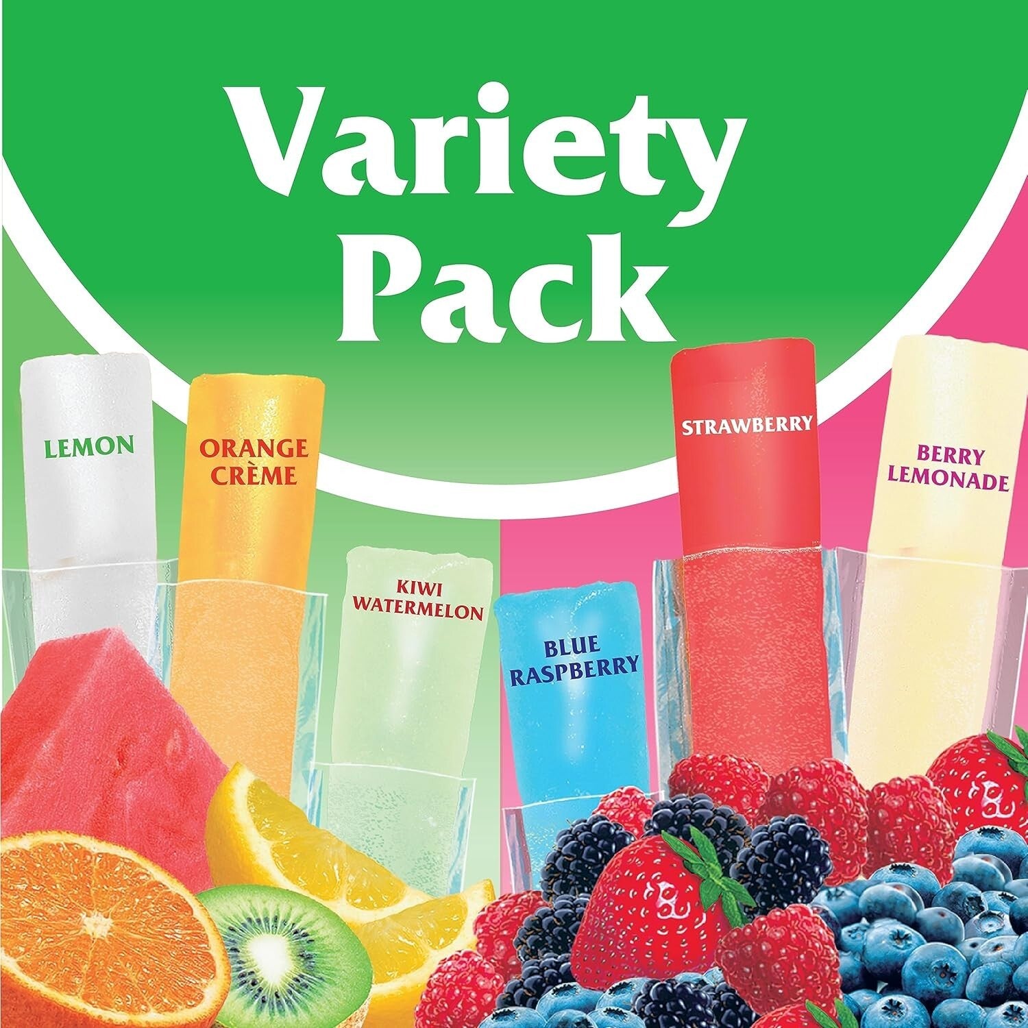 Bulk Pack of Authentic 96 Count Italian Ice Freezer Bars - Family Favorite