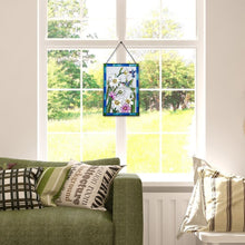 Load image into Gallery viewer, Vibrant Stained Glass Window Hanging, Hummingbird Art Decor, 15 x 10 Inches