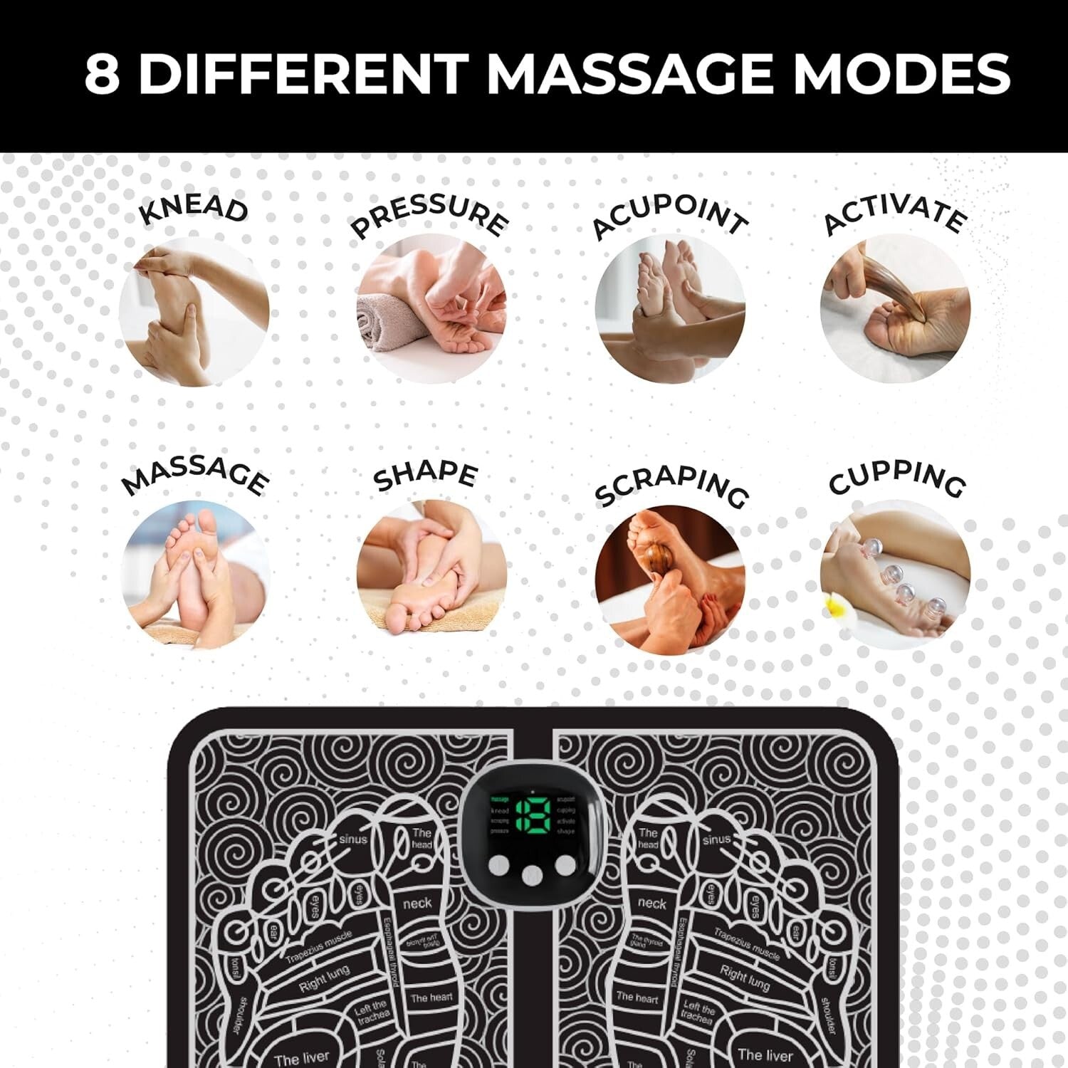 Battery-Powered Foot Massager for Effective Pain Relief and Circulation Boost