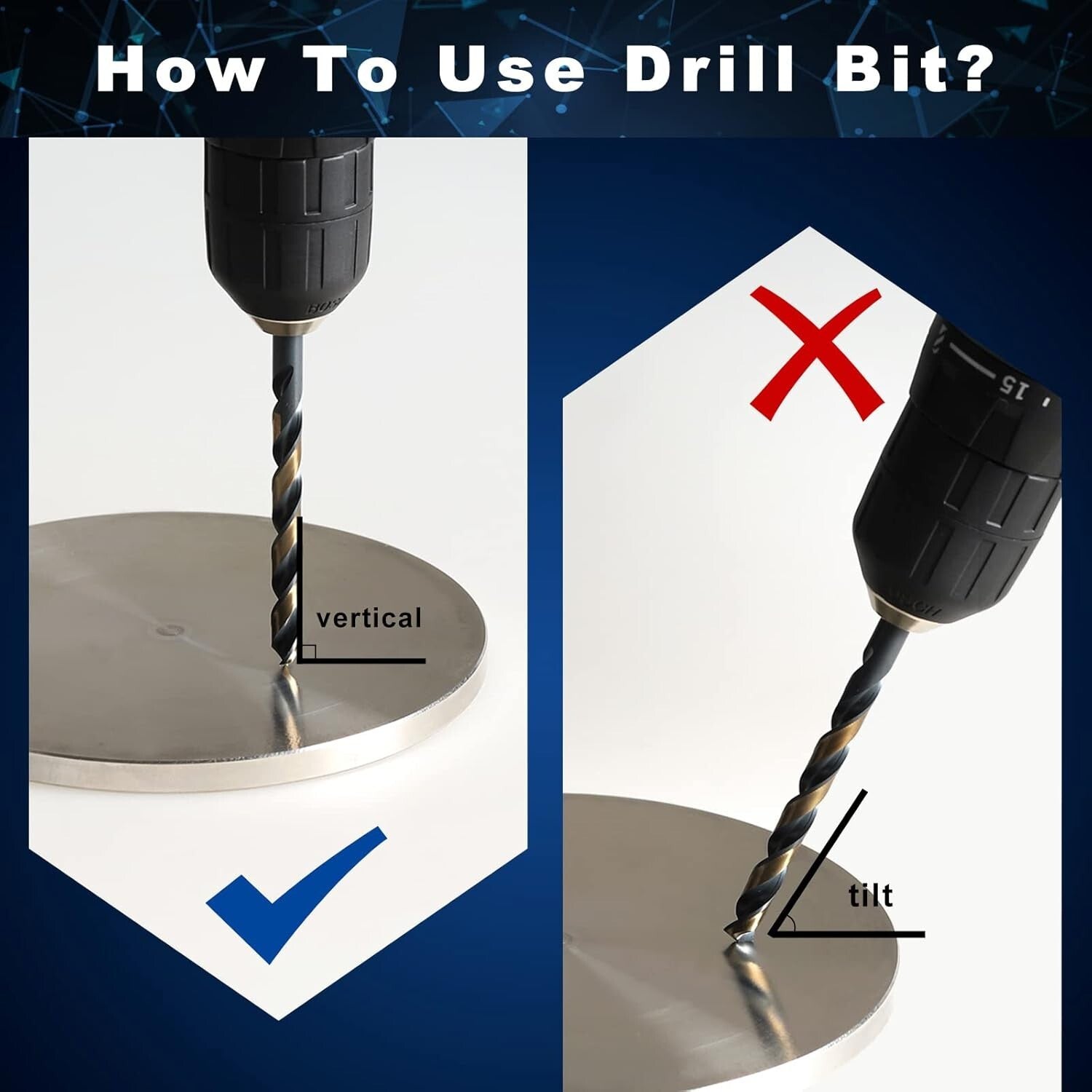Corrosion-Resistant Drill Bit Set with 135° Points - 60-Piece Indexed Storage