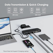 Load image into Gallery viewer, USB 3.0 Docking Station for Mac &amp; Windows – Dual Monitor with HDMI/DVI, 6 Ports
