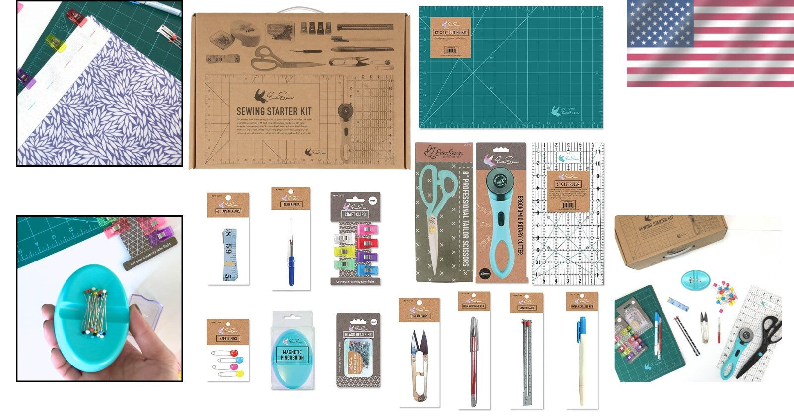 Ultimate Sewing Starter Kit with 10 Essential Tools - Perfect for Beginners