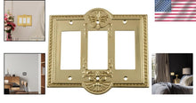 Load image into Gallery viewer, Vintage-Inspired Unlacquered Brass Wall Switch Cover - Greek Revival Charm