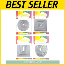 Load image into Gallery viewer, Versatile Nesting Craft Dies Collection - Rectangular, Oval, Circular Sheets
