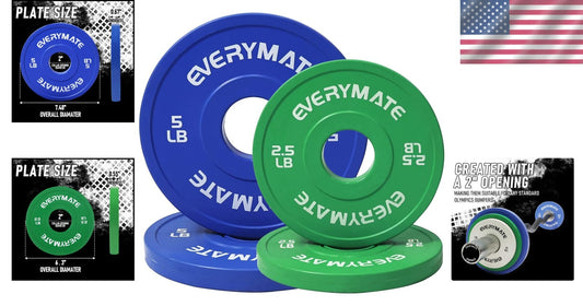 Durable Rubber Coated Change Plates - 1.25LB, 2.5LB, 5LB for Strength Training