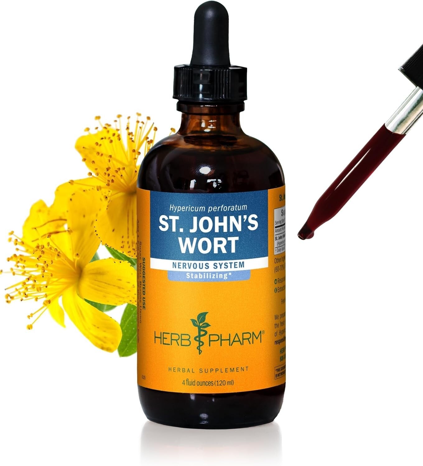 Sustainably Sourced St. John's Wort Liquid Extract - 4oz for Mood Enhancement