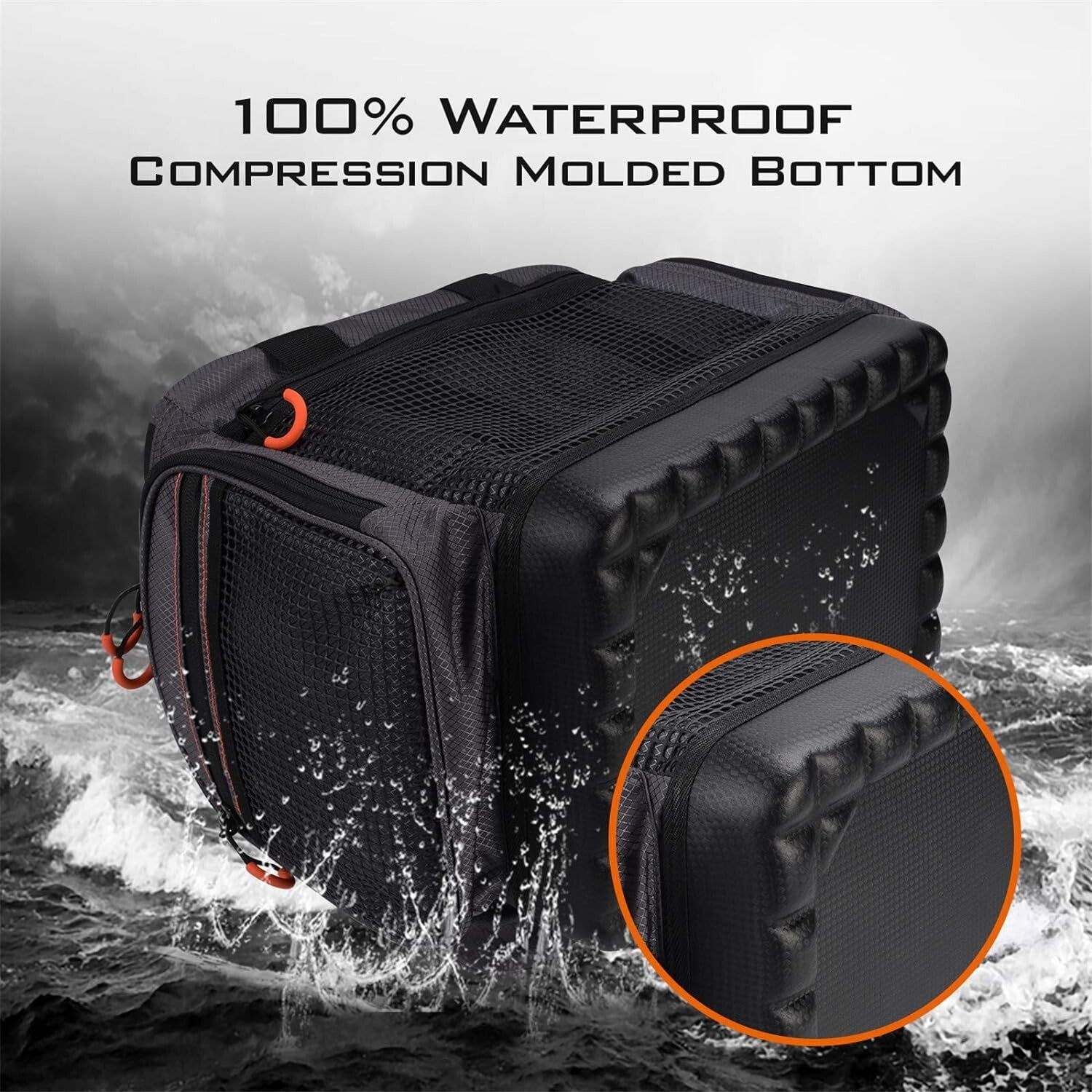 Compact Fishing Tackle Storage Bag with Waterproof Bottom - Lifetime Use