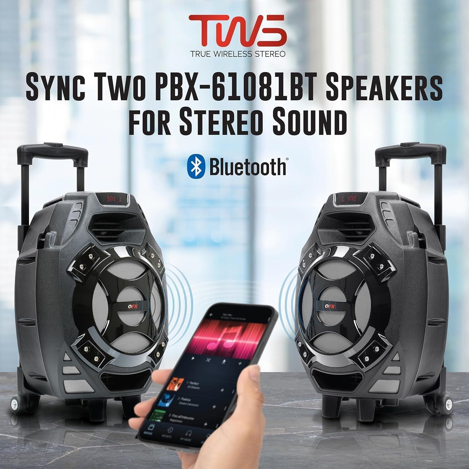 Compact Portable Music Speaker with Bluetooth & FM Radio - Ideal for Any Event