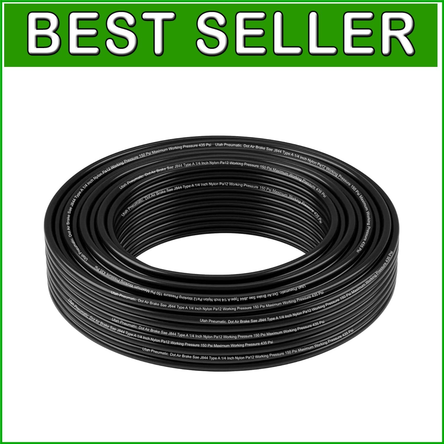 100 Feet 1/4 Inch DOT Approved Nylon Air Hose for Air Brake & Fluid Transfer