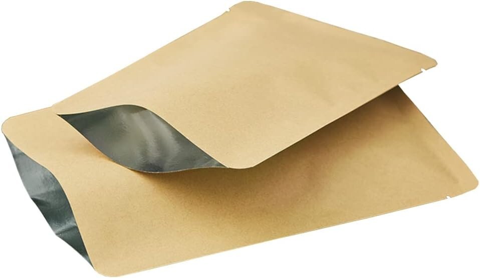 Durable 3.9x5.9 Inch Kraft Paper & Foil Bags - 500 Count for Organizing Snacks