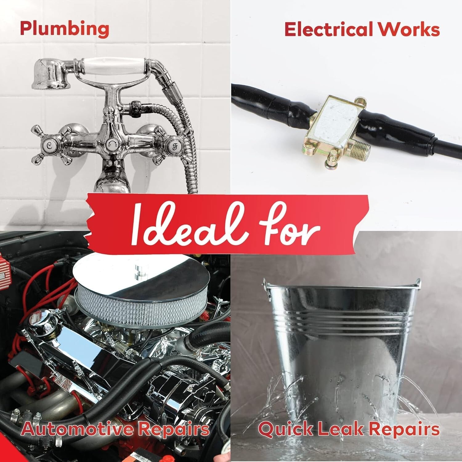 Flexible & Quick-Bonding Waterproof Silicone Tape for Plumbing & Electrical Use