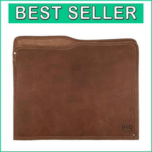 Finely Hand-Stitched Full Grain Leather Folder - A4 Organization Solution