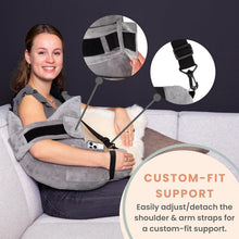 Load image into Gallery viewer, Lightweight Machine Washable J-Shape Recovery Pillow With Arm Support Pocket
