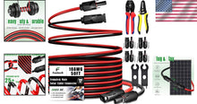 Load image into Gallery viewer, Weather-Resistant 10AWG Solar Panel Extension Cable - 50FT with IP67 Connectors