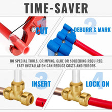 Load image into Gallery viewer, Versatile 1/2 Inch Push-to-Connect Plumbing Fittings - Safe and Durable 12 Pack