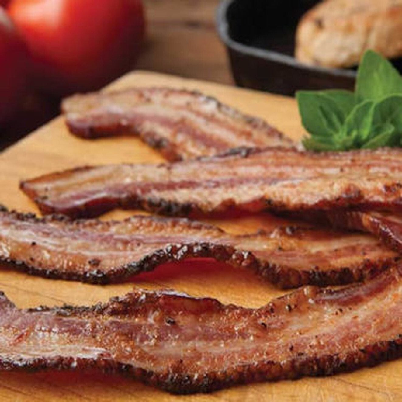 Real Thick Cut Bacon: 80 Slices, Smoked Flavor - Ideal for Hunting & Storage