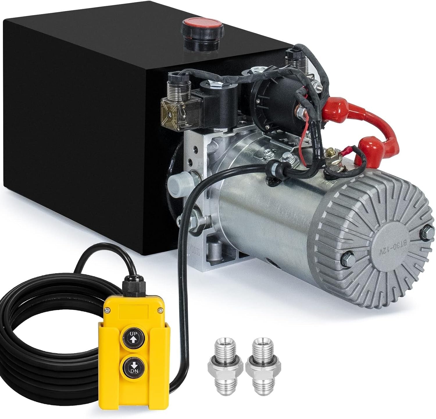 Compact 15 Quart Hydraulic Power Unit - Ideal for Trailers, Forklifts, and More
