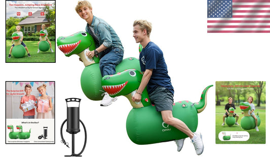Adventurous Bouncy Dinosaur Toys for Kids - 2 Pack, Perfect Gift for Ages 5+