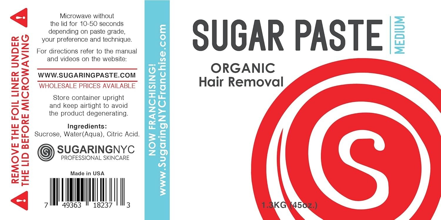 1.3kg Organic Sugaring Paste for Bikini, Underarms & Upper Lip Hair Removal