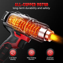 Load image into Gallery viewer, Lightweight and Ergonomic Heat Gun – 2 Rechargable Batteries, 1022℉ Capabilities