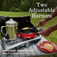 Load image into Gallery viewer, Triton+ Portable 2-Burner Camping Stove with Push-Button Ignition – 22,000 BTUs