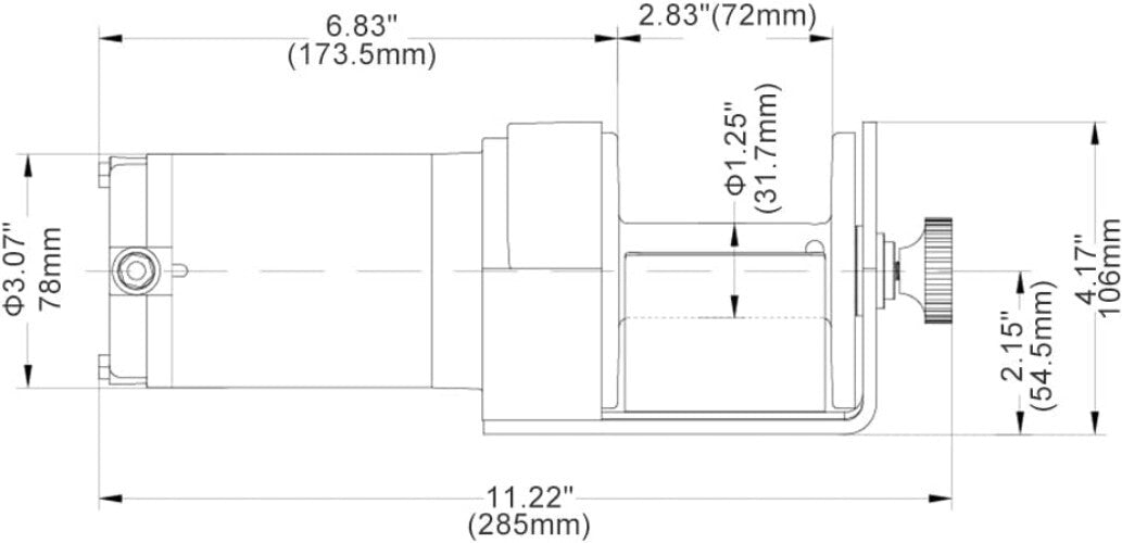 Durable ATV/UTV Electric Winch with 1.0 HP Motor & Straightforward Installation