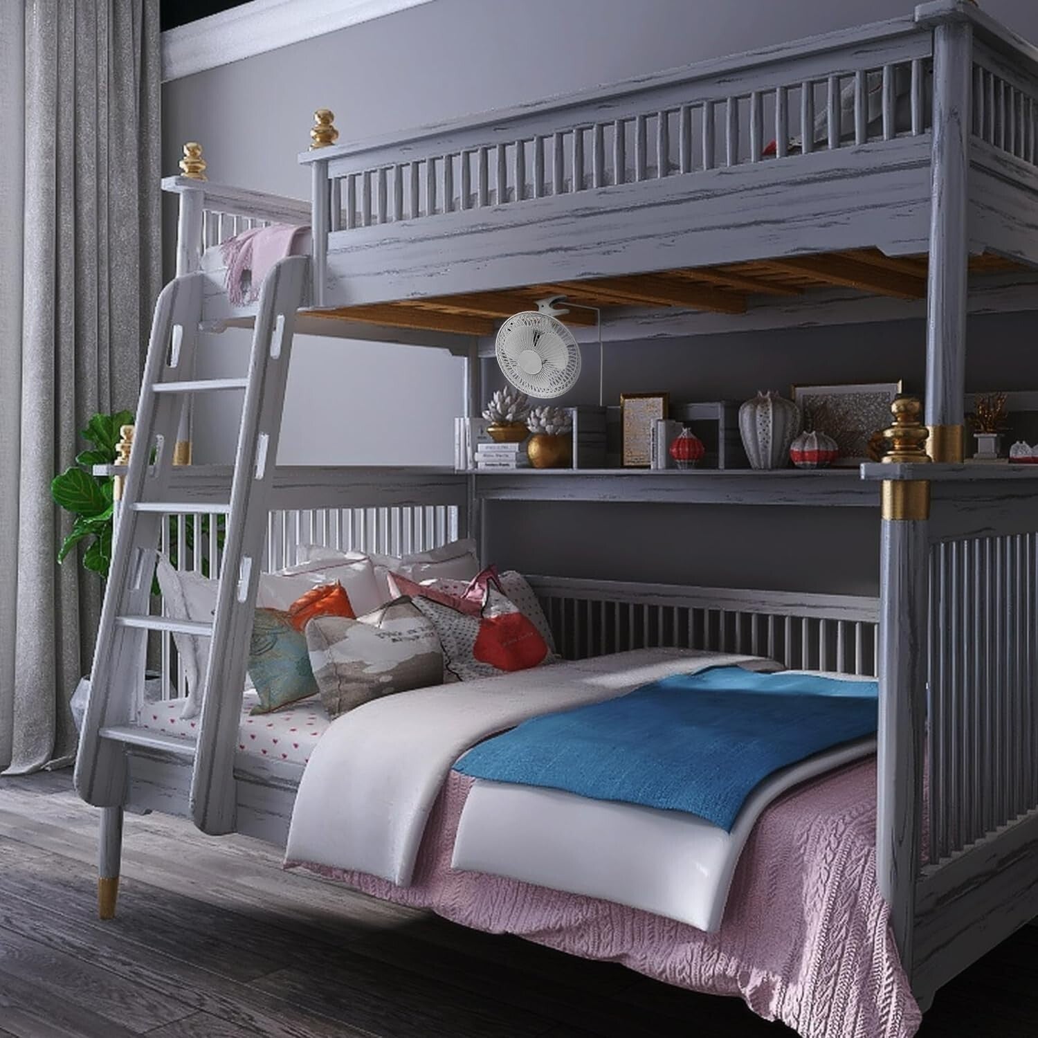 6-Inch Whisper Quiet 2-Speed Clip-On Fan with Safety Grill for Home & Office