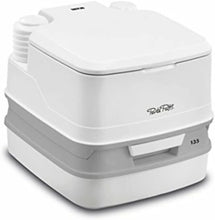 Load image into Gallery viewer, Elegant White 135 Floor-Mounted Portable Toilet – Ideal for RVs, Boats, and Vans