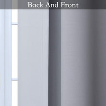 Load image into Gallery viewer, Soft Gradient Black and Grey Grommet Curtains, 2 Panels 52x72 - Noise Reduction