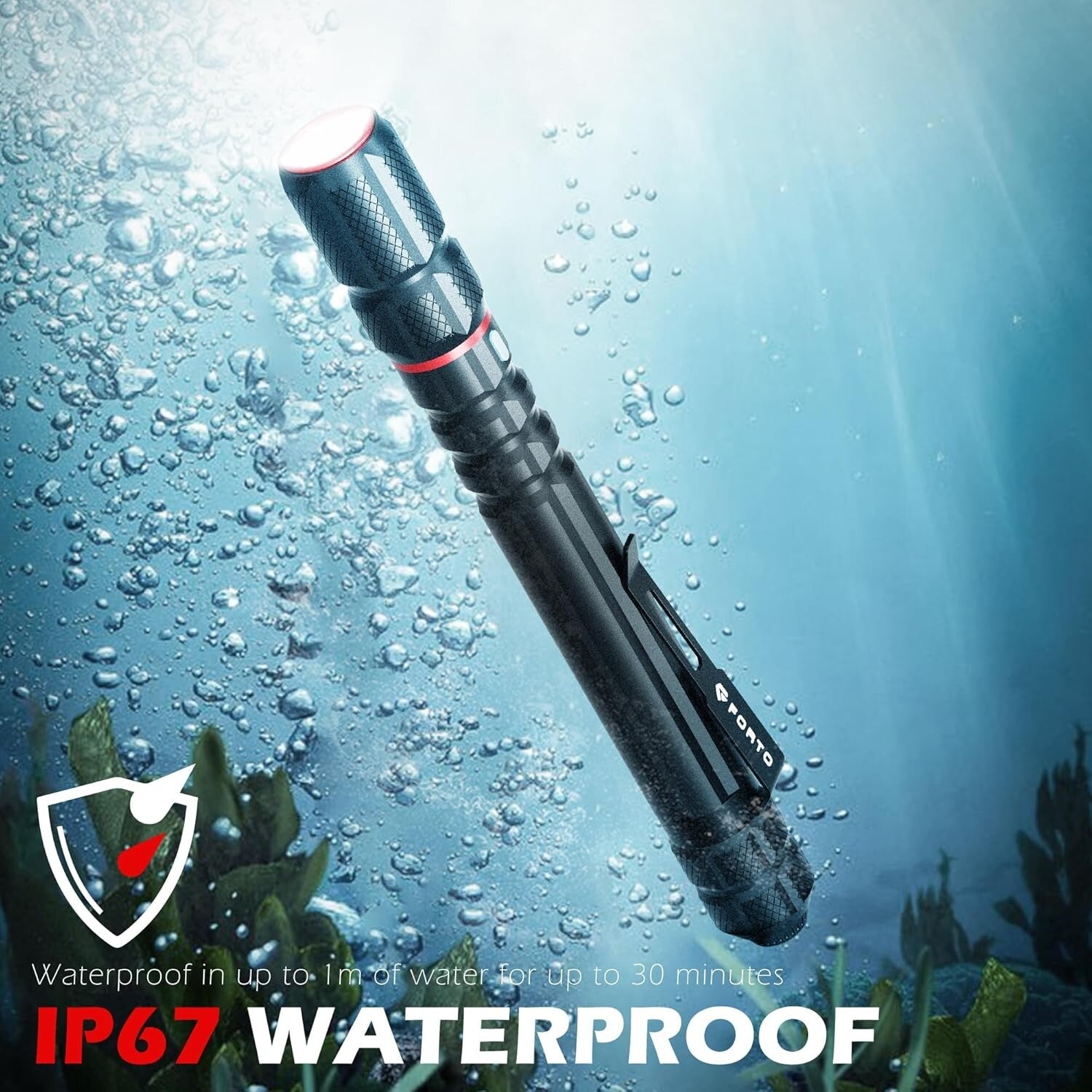 Rechargeable Emergency Flashlight 2-Pack - Waterproof, Dustproof, Premium Gift