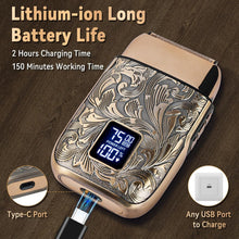 Load image into Gallery viewer, Professional Men's Electric Shaver with Titanium Blades &amp; Fast Recharge Feature