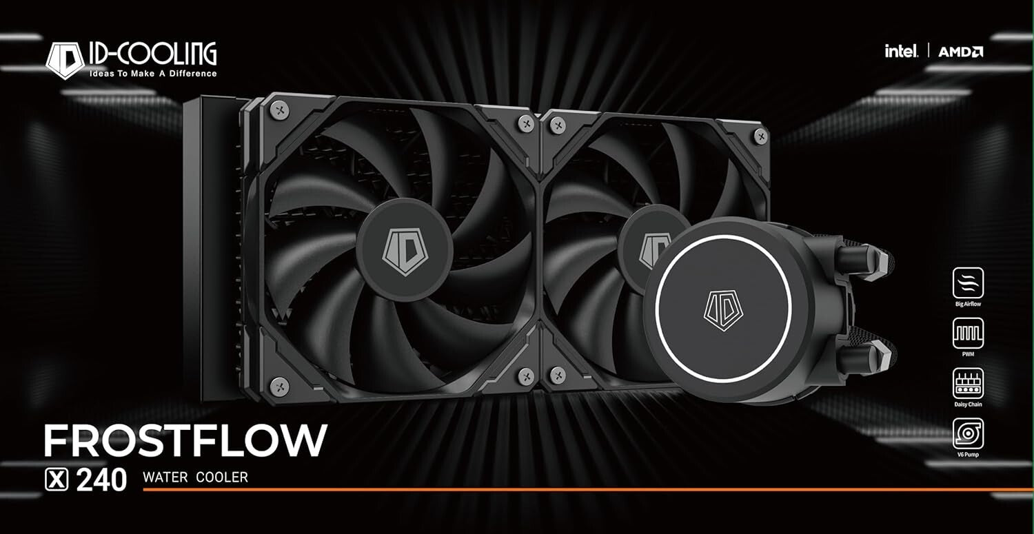 FROSTFLOW AIO 240mm Liquid Cooler - Efficient Heat Dissipation & Stylish Design