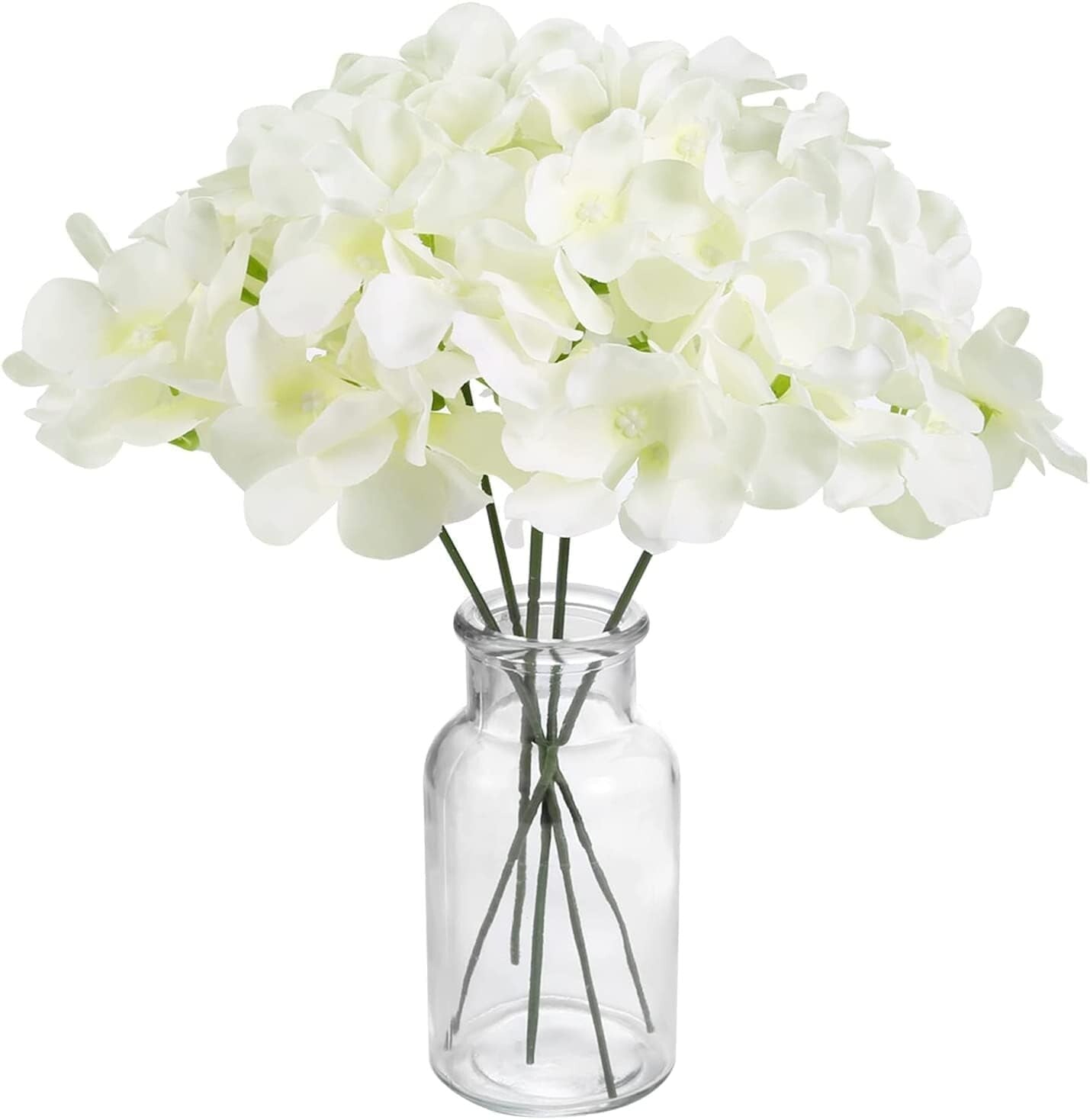 56 Pcs Ivory Hydrangea Artificial Flowers Set for Elegant Weddings & Home Decor
