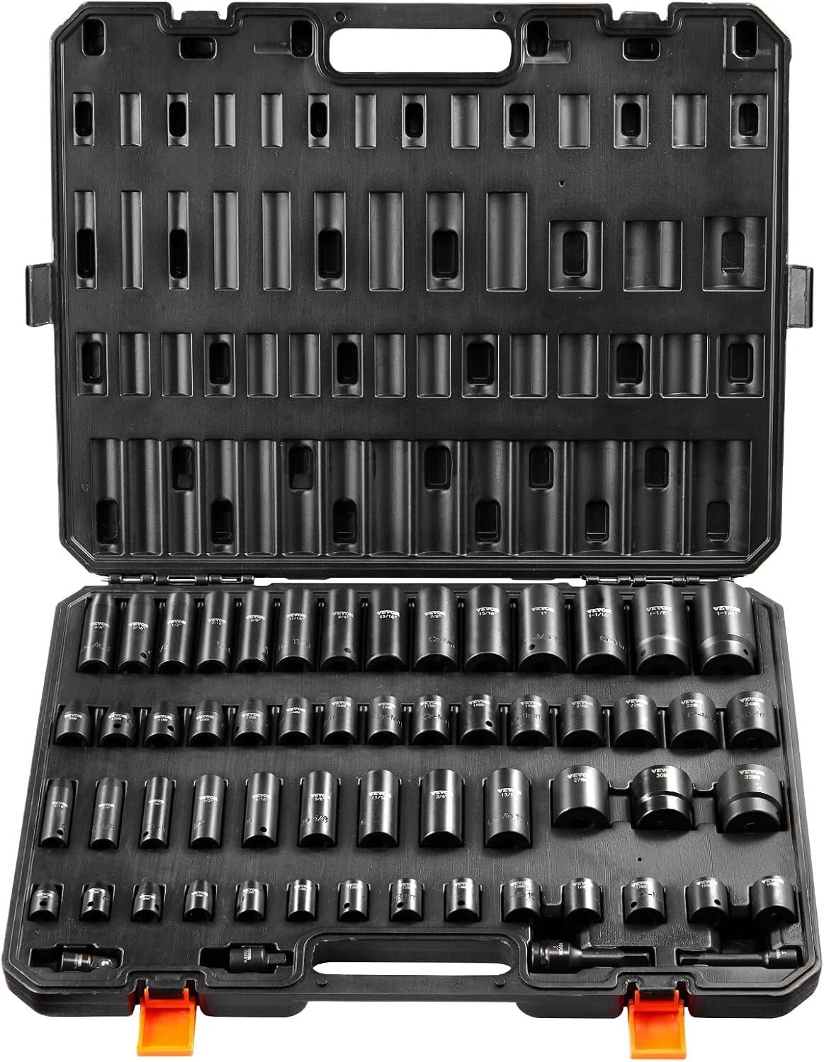 Comprehensive 59 Piece Socket Set - SAE & Metric Impact Tools, Easy Storage Case