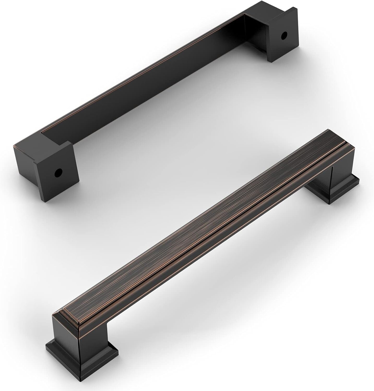 Durable Oil Rubbed Bronze 10 Pack Cabinet Pulls - Easy Install 5 Inch Design