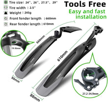 Load image into Gallery viewer, Stylish Bicycle Mudguard with TPE Rubber - All-Weather Protection 24-29 Inch