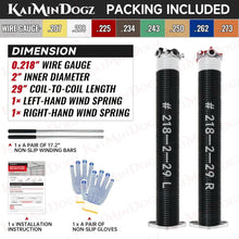 Load image into Gallery viewer, Durable 2" Garage Door Torsion Springs Set - 16,000 Cycles with Installation Kit