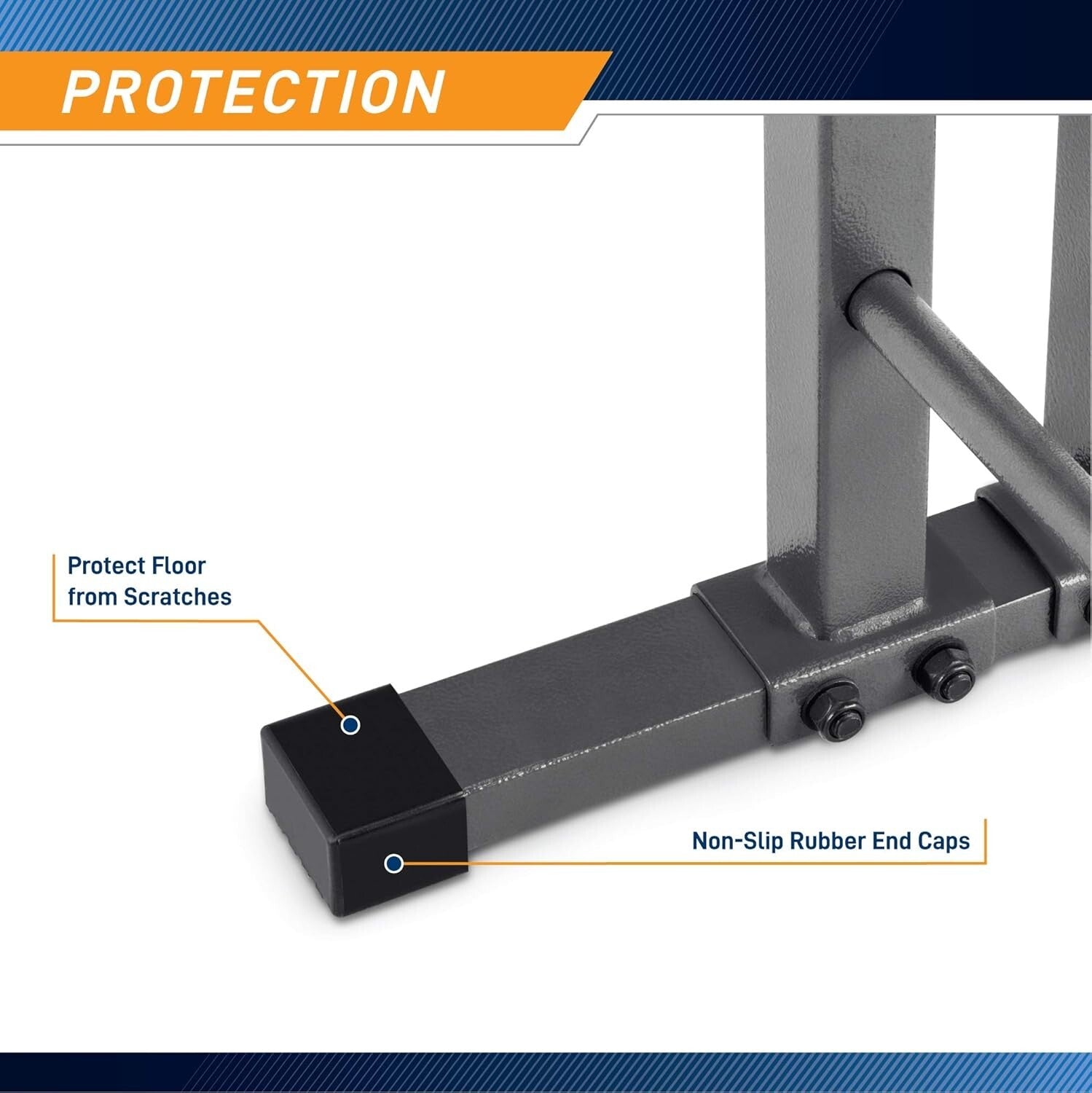 Elegantly Designed 3-Tier Weight Rack with Rubber Caps for Home Fitness