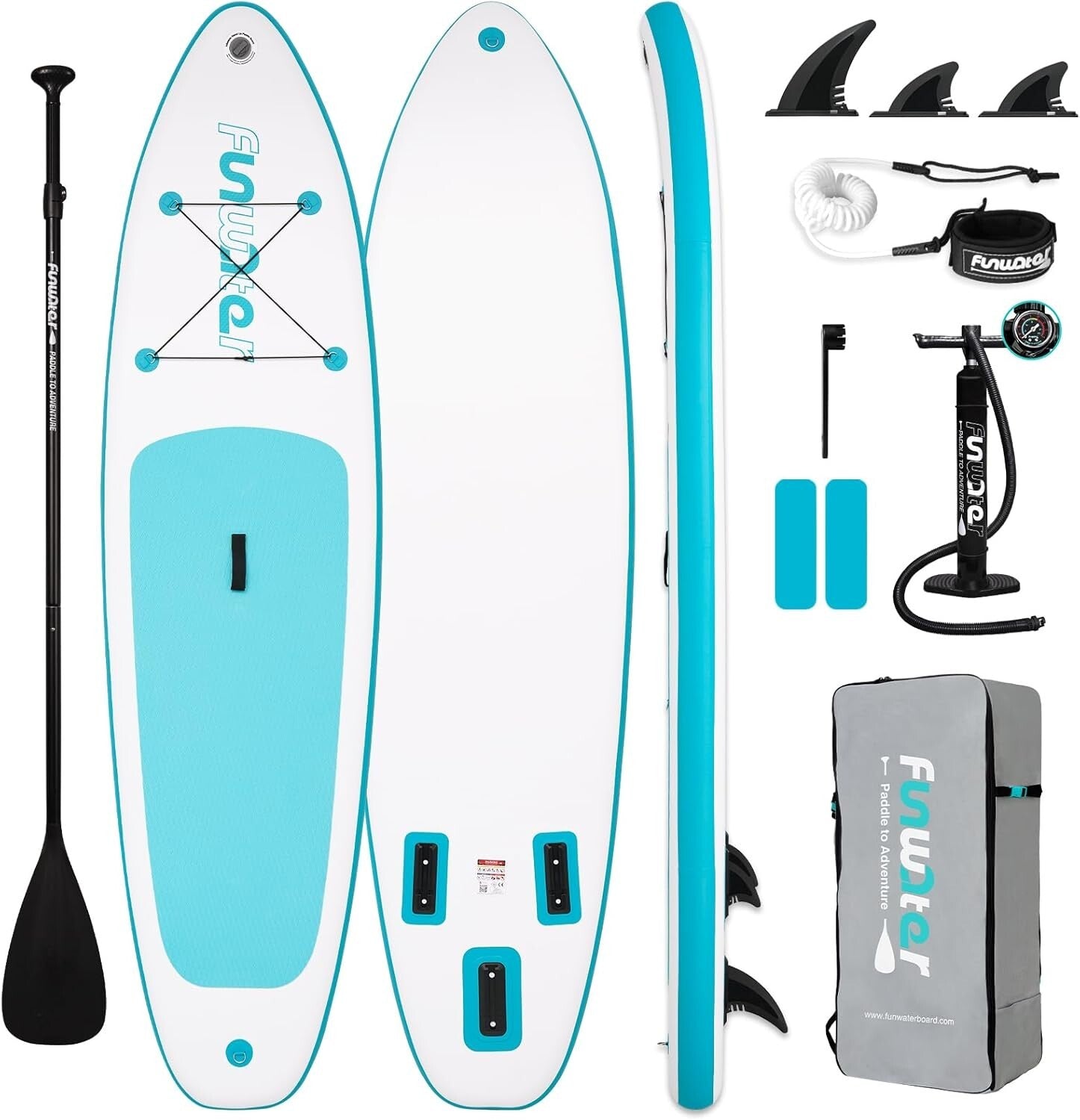 Compact Inflatable SUP with Premium Accessories - Ideal for Youth & Adults