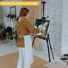 Load image into Gallery viewer, Lightweight 61-Inch Adjustable Easel for Paint Canvases with Tray Included