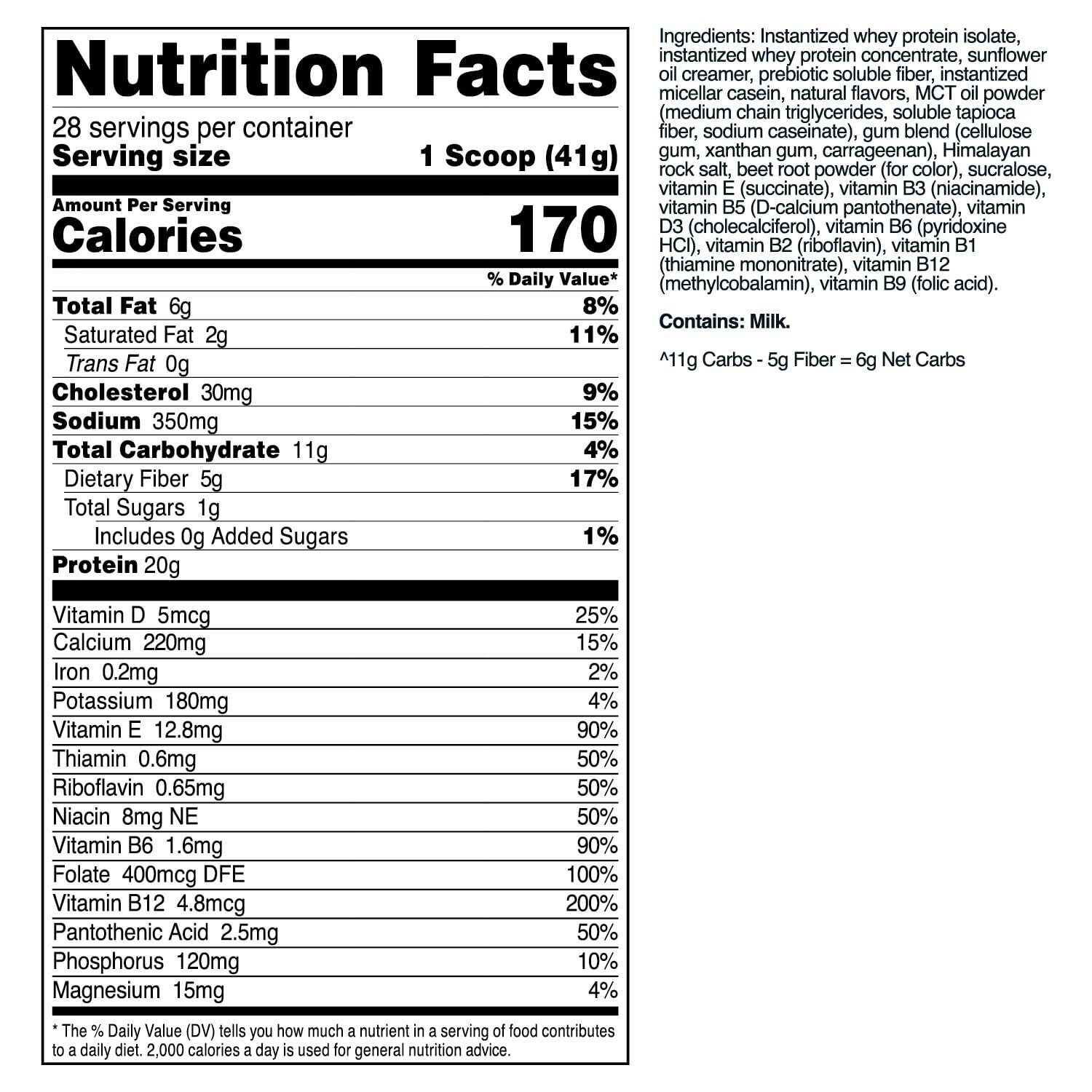 Non-GMO Strawberry & Cream Meal Replacement Shake - 28 Servings, Gluten Free