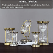 Load image into Gallery viewer, High-Quality Brass Hourglass Sand Timer – Elegant &amp; Functional Home Accessory