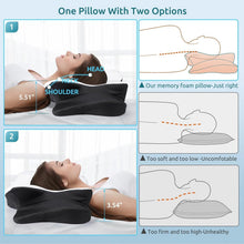 Load image into Gallery viewer, Soft Hypoallergenic Memory Foam Pillow - Ideal for Side, Back &amp; Stomach Sleepers