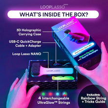 Load image into Gallery viewer, Rechargeable Glow-in-the-Dark String Shooter with UV Blacklight Toy for All Ages