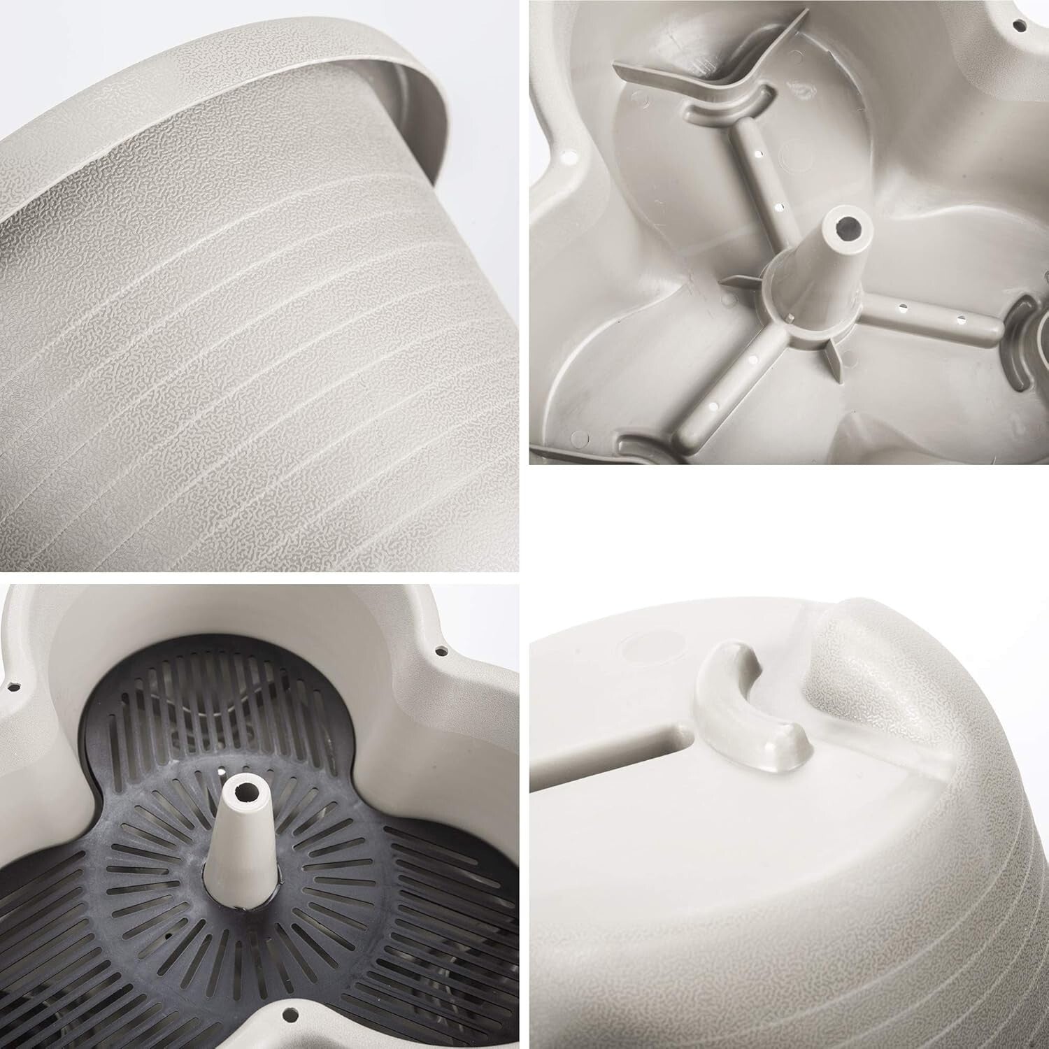 Durable Off-White 5-Tier Vertical Planter for Easy Indoor/Outdoor Gardening