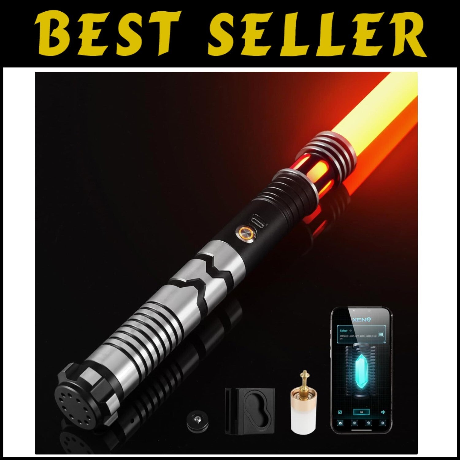 Adult Gift RGBX Light Saber with 12 Sound Fonts and Durable Design for Dueling